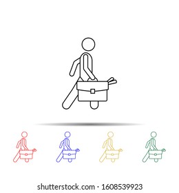 architect multi color style icon. Simple thin line, outline vector of vmle bag and luggage icons for ui and ux, website or mobile application