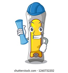Architect nail cutter in isoslated on mascot