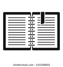 Architect notebook icon. Simple illustration of architect notebook vector icon for web design isolated on white background