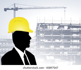 architect on a construction site