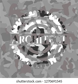 Architect on grey camo pattern