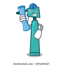 Architect otoscope character cartoon style