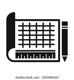 
Architect paper  Glyph Style vector icon which can easily modify or edit
