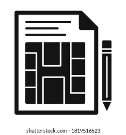 
Architect paper  Glyph Style vector icon which can easily modify or edit
