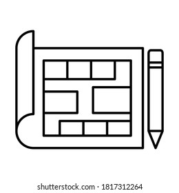 
Architect paper  Line Style vector icon which can easily modify or edit
