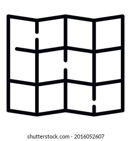 Architect paper plan icon. Outline architect paper plan vector icon for web design isolated on white background