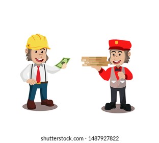 architect pays for the pizza he ordered 