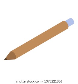 Architect pencil icon. Isometric of architect pencil vector icon for web design isolated on white background