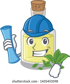 Architect peppermint oil in the cartoon shape