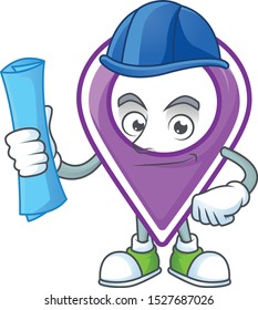 Architect pin location icon for direction clue