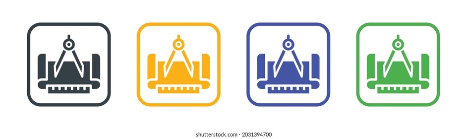 Architect plan icon. Architecture symbol