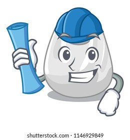 Architect plastic bag character cartoon