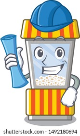 Architect popcorn vending machine in a character