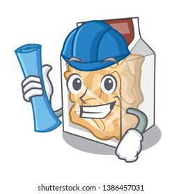 Architect pork rinds in a cartoon jar