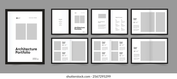 Architect Portfolio, Architecture Portfolio, Interior Portfolio, Pamphlet Portfolio Design