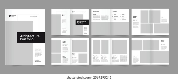 Architect Portfolio, Architecture Portfolio, Pamphlet Portfolio Design