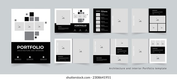 Design der Portfoliovorlage für Portfoliodesign A4-Druckvorlage