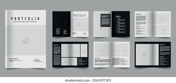 Architect portfolio layout design portfolio template