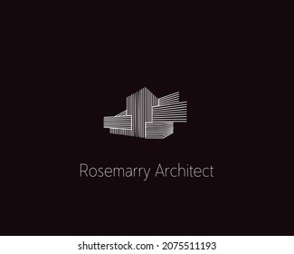 Architect premium black and white logo vector with gradient and higher resolution.