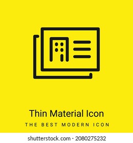 Architekturkarten mit minimalem hellgelbem Material Symbol
