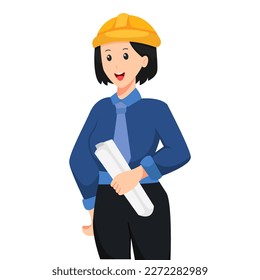 Architect Profession Character Design Illustration