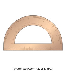 Architect Protractor Icon Cartoon Vector. Work Equipment. Technical Engineer