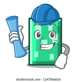 Architect rectangle character cartoon style