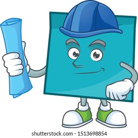 Architect rectangle sticker paper character for company note