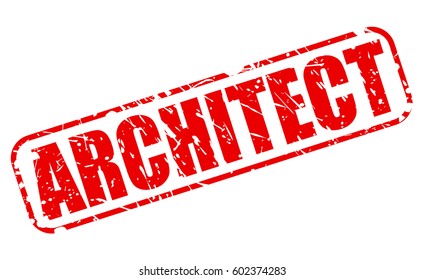 ARCHITECT red stamp text on white