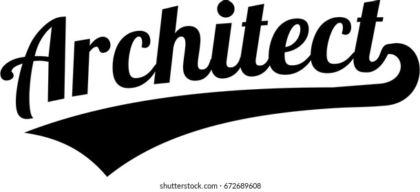 Architect retro word