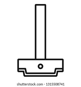 Architect ruler icon. Outline architect ruler vector icon for web design isolated on white background