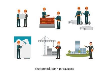 Architect Series With Designing Projects And Blueprints