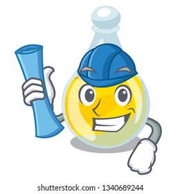 Architect sesame oil isolated with the cartoon