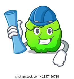 Architect shrub character cartoon style