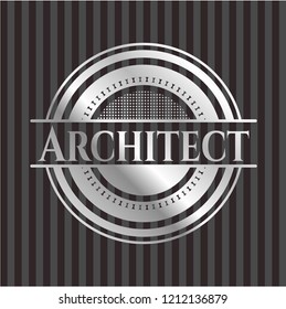 Architect silvery badge or emblem