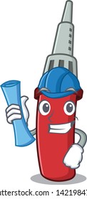 Architect soldering iron isolated with the mascot