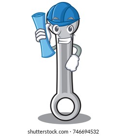 Architect spanner character cartoon style