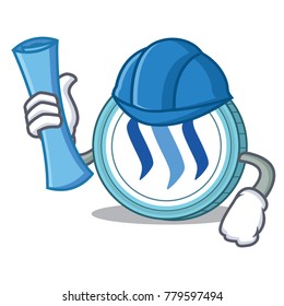 Architect Steem coin character cartoon