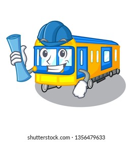 Architect subway train toys in shape mascot