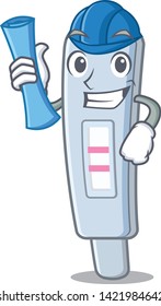 Architect test pack isolated in the cartoon