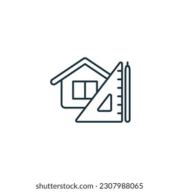 Icono de herramientas de arquitecto. Signo monocromo simple de la colección de instrumentos de construcción. Icono de herramientas de arquitecto para logotipo, plantillas, diseño web e infografías.