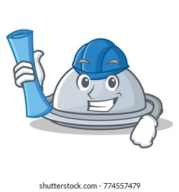 Architect tray character cartoon style