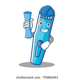Architect trimmer character cartoon style
