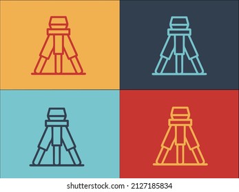 Architect Tripod Logo Template, Simple Flat Icon Of architect,tripod,construction