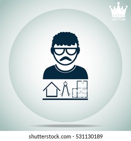 Architect vector icon. Set.