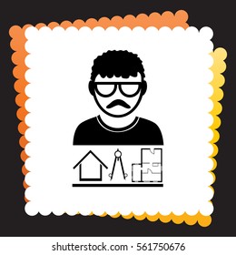 Architect vector icon. Set.  icon. Vector design.