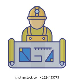 
Icono de vector de arquitecto que puede modificar o editar fácilmente

