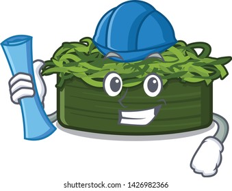 Architect wakame chuka isolated with the mascot