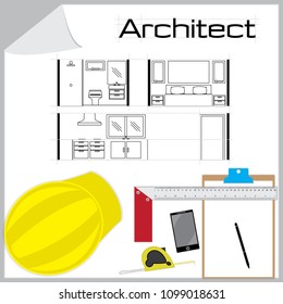 architect who work hard every day for build city project and development real estate