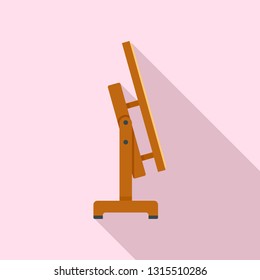 Architect wood stand icon. Flat illustration of architect wood stand vector icon for web design